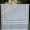 White Ajrak Scarf – Anchor Print