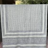 White Ajrak Scarf – Anchor Print